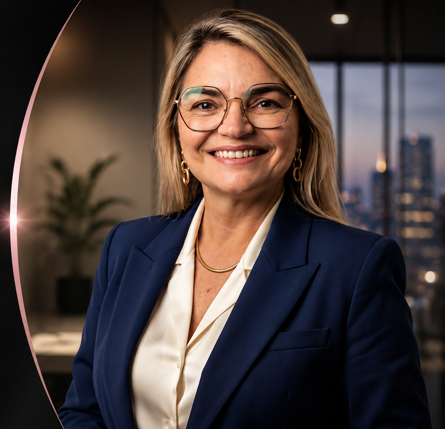 Alessandra Beato sorrindo em retrato profissional